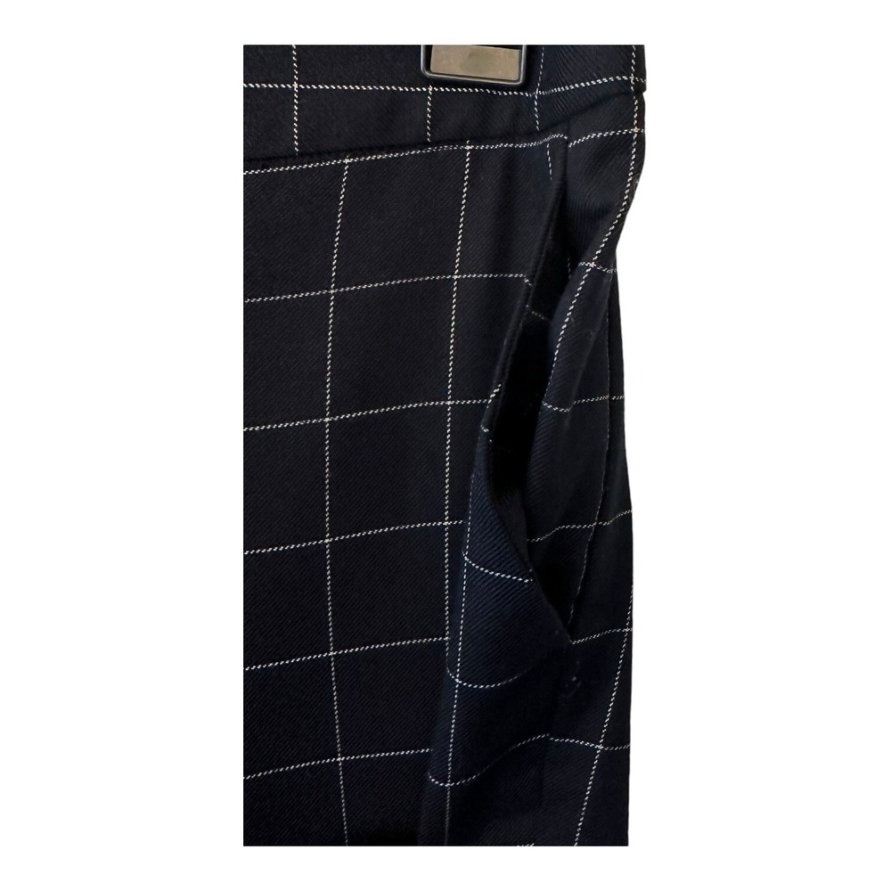 Talbots Women's Wool Blend Pants Black Window Pane Slacks Trousers Lined Size 6 - Picture 7 of 12